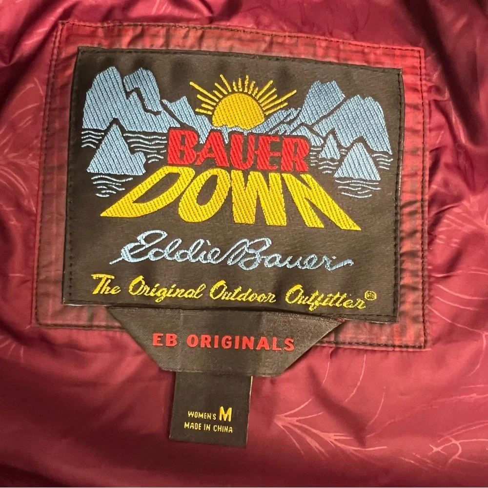 Eddie Bauer Plaid Down 1936‎ Original Skyliner Bomber Jacket Size M